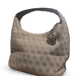 Dooney & Bourke Brown Monogram Mini Hobo Bag